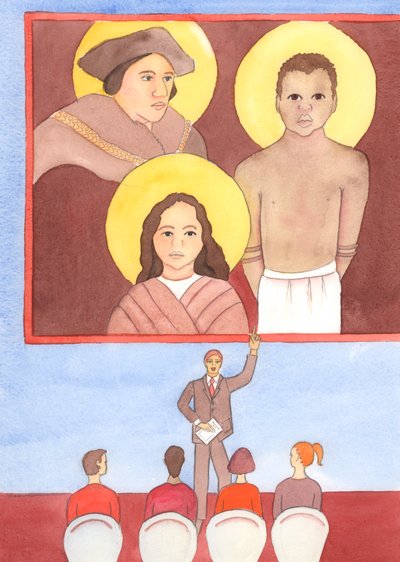 Det er martyrer for sannheten i alle tider, 2003 (w/c på papir) av Elizabeth Wang