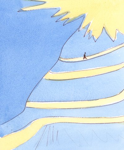 Å følge Kristus er å bestige det "Hellige fjell" av hellighet beskrevet i Skriften, 2004 (w/c på papir) av Elizabeth Wang