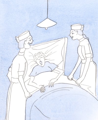 Unike individer, uansett hvor svake de er, må aldri bli behandlet som en plage, eller bare medlidende, 2004 (w/c på papir) av Elizabeth Wang