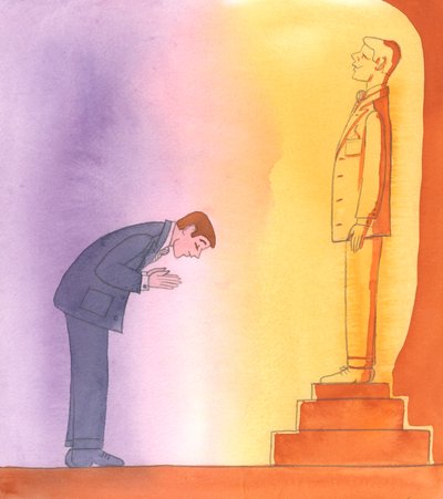 Vi «tilber» oss selv ved kun å oppfylle våre egne planer og ambisjoner, med liten tanke på Guds ønsker, 2005 (akvarell på papir) av Elizabeth Wang