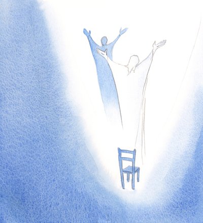 Da jeg sa: "Jesus er min pris", løftet Kristus meg i glede, 2000 (w/c på papir) av Elizabeth Wang