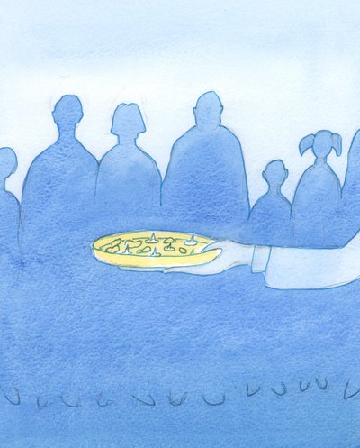 Der usannheter eller forvrengninger av sannhet er inkludert i katekeseprogrammer, eller i katolske foredrag og journaler, er det som om folk blir tilbudt, på en fest, en tallerken som holder tegnenåler som av Elizabeth Wang