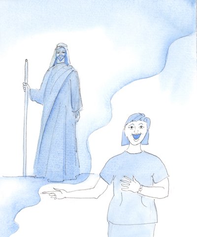 Ville St. Paul gjenkjenne det?, 2003 (w/c på papir) av Elizabeth Wang