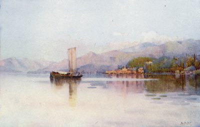 Bellagio, Comosjøen (farge litho) av Ella Du Cane