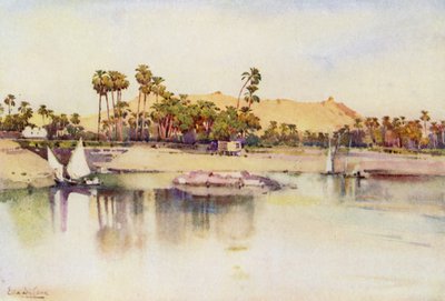 Elephantine Island (farge litho) av Ella Du Cane