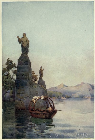 Inngang til Villa Arconati, Lago di Como, illustrasjon fra 