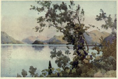 Kveld, Lago di Como, illustrasjon fra 