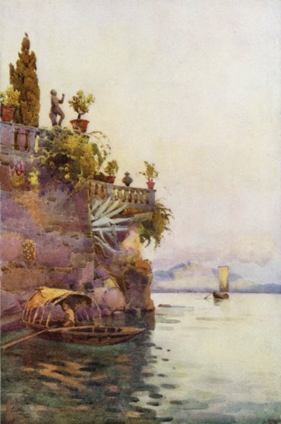 In the Shadow of the Terrace (farge litho) av Ella Du Cane