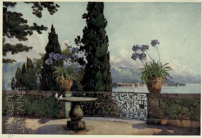 Pallanza fra Isola Bella, Lago Maggiore, Illustrasjon fra 