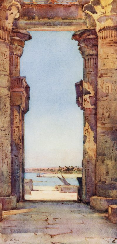 Det store tempelet, Kom Ombo (fargebilder) av Ella Du Cane