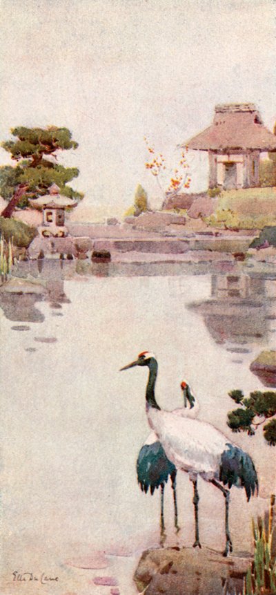 Storkene (farge litho) av Ella Du Cane