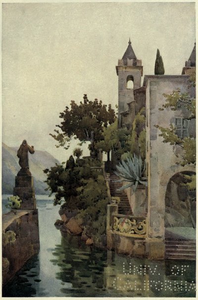 Villa Arconati, Comosjøen, illustrasjon fra 'The Italian Lakes' av Richard Bagot av Ella Du Cane