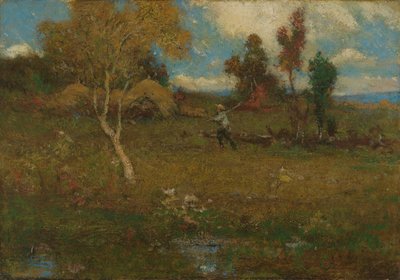 Retur fra gården, ca. 1915-1920. av Elliott Daingerfield