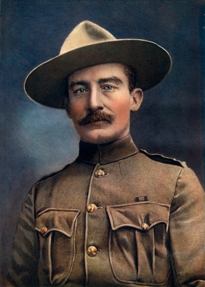 Oberst Baden-Powell, generalløytnant i den britiske hæren, 1902. av Elliott and Fry