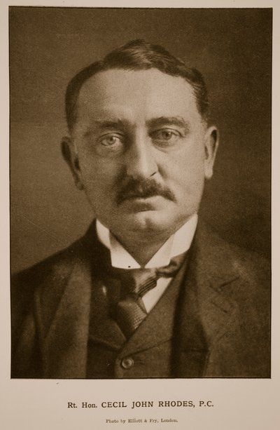 Rt Hon Cecil Rhodes, P.C. (sepia bilde) av Elliott und Fry Studio