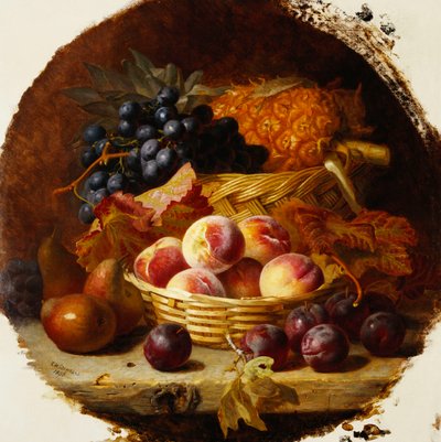 Fersken, plommer, pærer og ananas, 1896 av Eloise Harriet Stannard