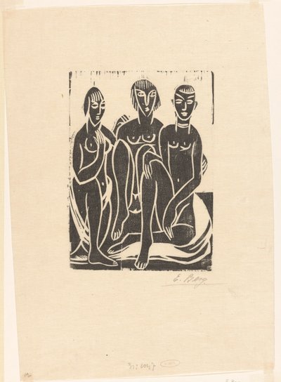 Tre kvinner av Else Berg (signed by artist)
