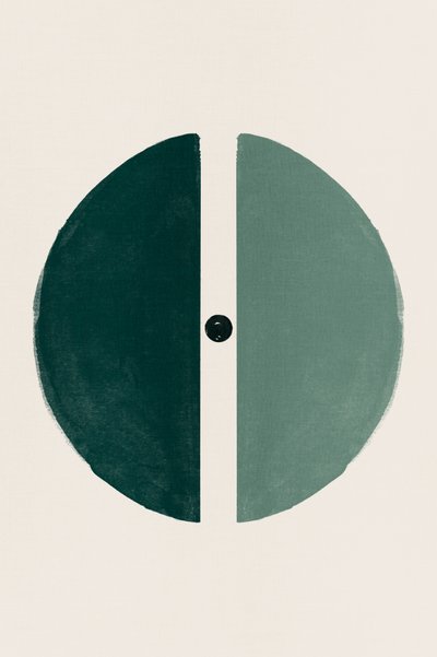 Minimalistisk design med grønn sirkel av Ema Paraschiv