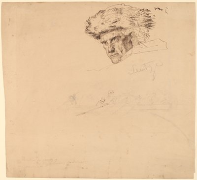 Studier for "Washington Crossing the Delaware" [recto] av Emanuel Gottlieb Leutze