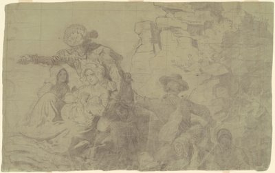 Studie for "Westward the Course of Empire Takes Its Way" av Emanuel Gottlieb Leutze