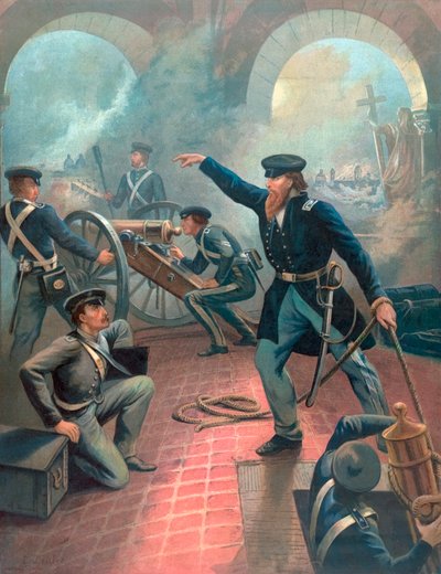Ulysses S. Grant i den meksikansk-amerikanske krigen av Emanuel Gottlieb Leutze