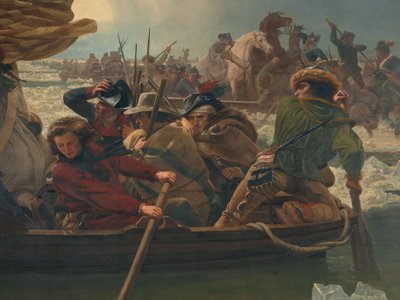Washington krysser Delaware-elven, 25. desember 1776 av Emanuel Gottlieb Leutze