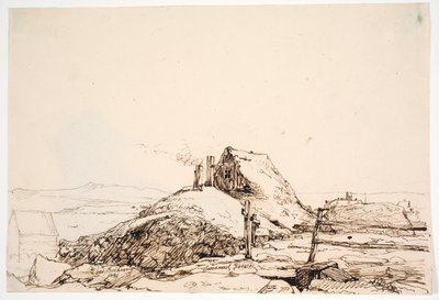 Jordhus nær Reykjavik av Emanuel Larsen