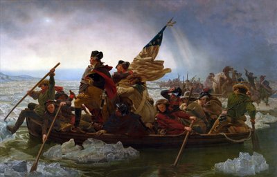 Washington krysser Delaware av Emanuel Leutze