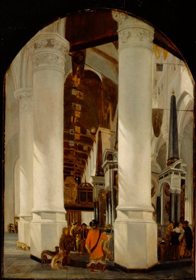 Nieuwe Kerk i Delft med graven til Willem den tause, ca. 165051 (olje på eikepanel) av Emanuel de Witte