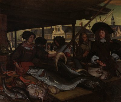 Nieuwe Vismarkt (det nye fiskemarkedet) i Amsterdam av Emanuel de Witte