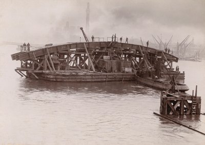 Bygging av Vauxhall Bridge, London, 1903-1904 av Emberson and Sons