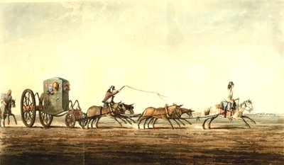 Postvogn, Buenos Aires-provinsen, ca. 1818 av Emeric Essex Vidal