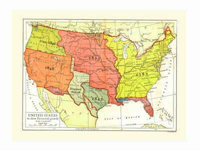 Vekstkart over USA, ca 1910-tallet. av Emery Walker