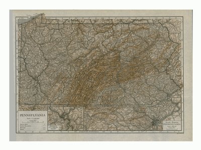 Kart over Pennsylvania, 1910. av Emery Walker