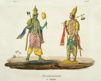 Parashurama, gravert av de Marlet og du Bouloi av Emil Beau