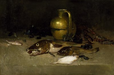 Stilleben med fisk av Emil Carlsen