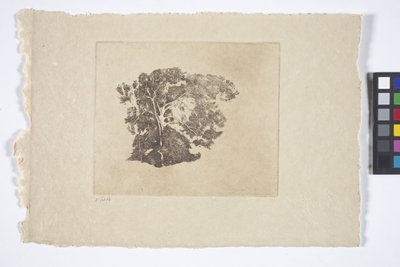 Trestudie (blekk) av Emil Carlsen