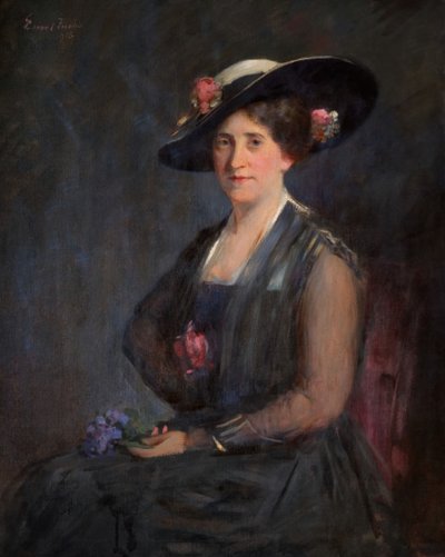 Portrett av Olga Myers fru, 1915. av Emil Fuchs