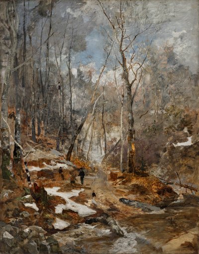 Februarstemning - tidlig vår i Wienerskogen av Emil Jakob Schindler