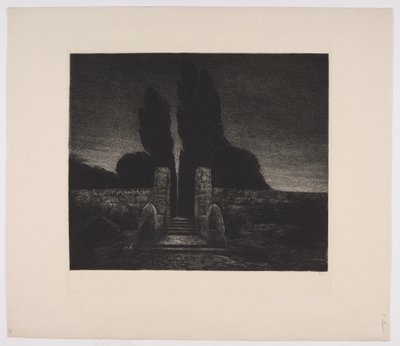 En kirkegård. Kveld av Emil Krause
