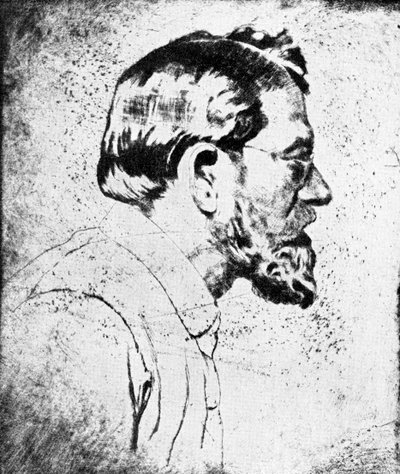 Emil Orlik - selvportrett av Emil Orlik