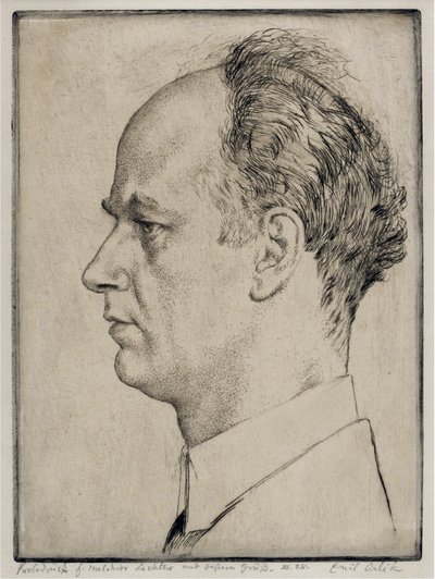 Portrett av Wilhelm Furtwaengler (1886-1954) - Orlik, Emil (1870-1932) - 1928 - Etsning - 39x31,5 - Privat samling av Emil Orlik