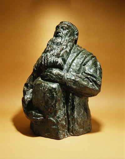 Rodin ser tilbake; Rodin lener seg tilbake, 1909 av Emile Antoine Bourdelle