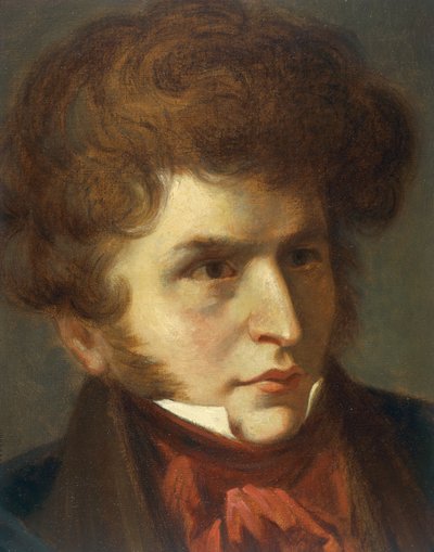 Frankrike, La-Cote-Saint-Andre, Portrett av Hector Berlioz av Emile (after) Signol