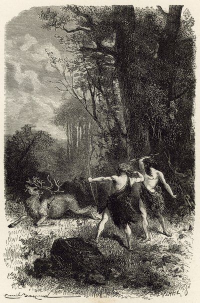 Jakt i reinsdyrtiden av Emile Antoine Bayard