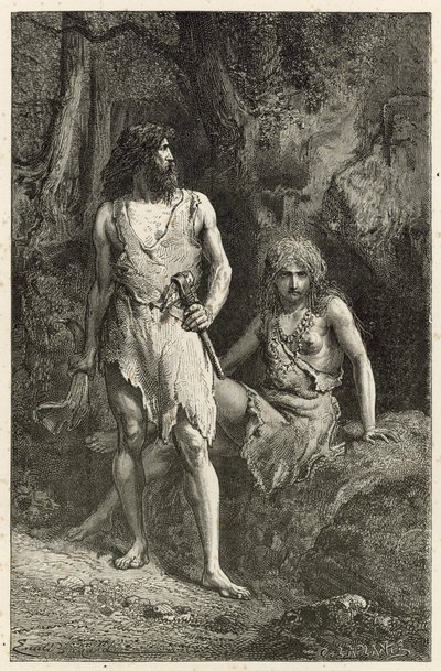 Mann i reinsdyrtiden av Emile Antoine Bayard