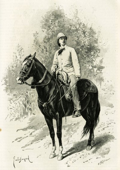 Portrett av Jane Dieulafoy (nee Magre av Emile Antoine Bayard