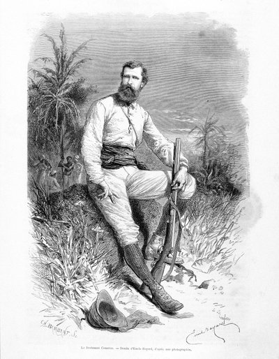 Portrett av den britiske løytnanten og oppdageren Verney Lovett Cameron (1844-1894) av Emile Antoine Bayard