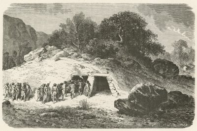 En tumulus i epoken med polert stein av Emile Antoine Bayard