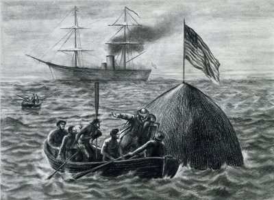 illustrasjon til romanen "Fra jorden til månen" av Emile Antoine Bayard